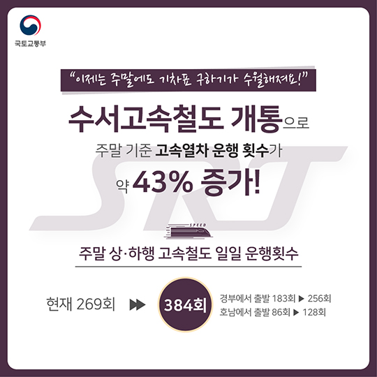 SRT 수서고속철도 개통!