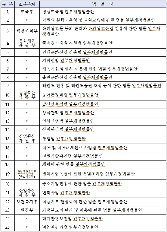 인허가 및 신고제 합리화 방안 