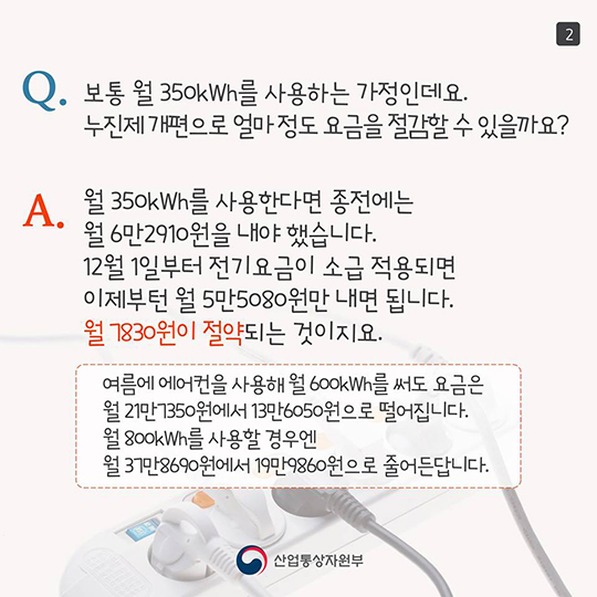 개편된 주택용 전기요금 누진제 완벽 정리