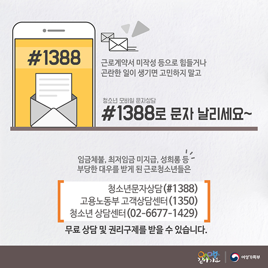 청소년 알바! 이것만은 꼭 알고하세요!