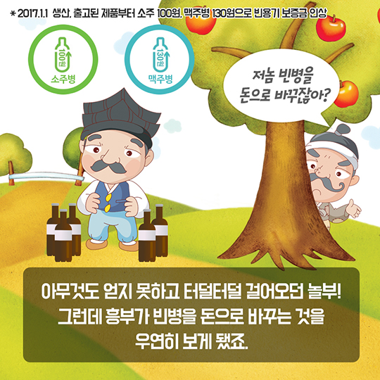 흥부놀부의 두번째 이야기, 빈용기 보증금을 돌려받아라!