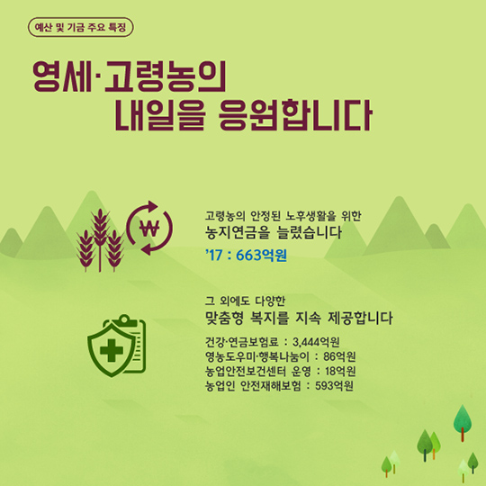 2017년 활기찬 농촌을 지원합니다.