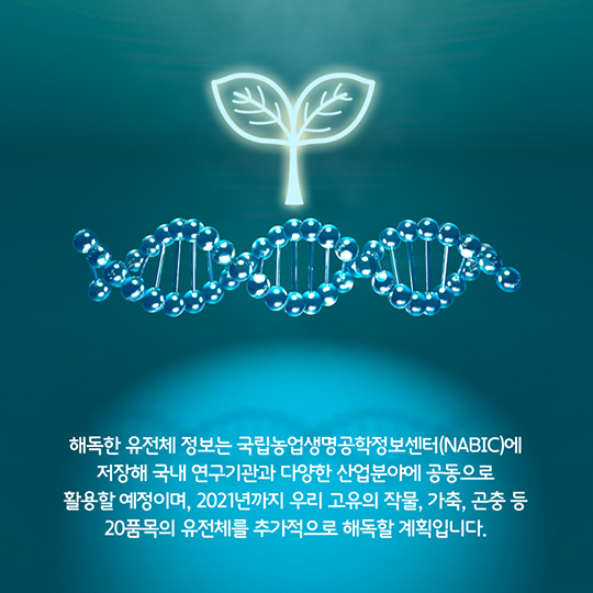 우리농작물 9종 생명체 설계도 최초 해독