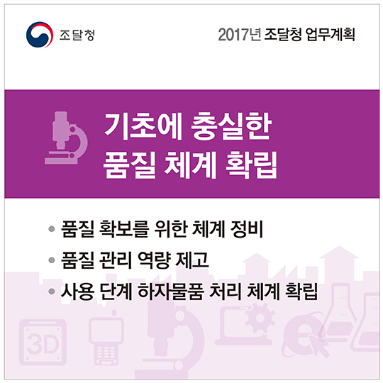 2017년 조달청 업무계획