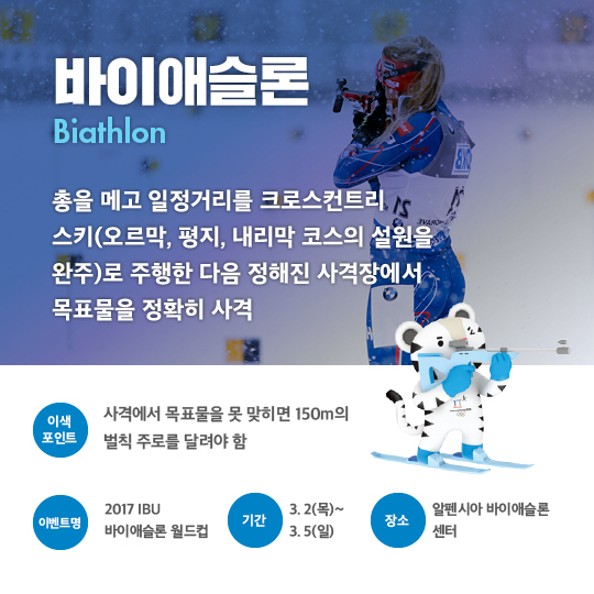 2018 평창 동계올림픽대회 테스트이벤트 종목 미리보기 1탄