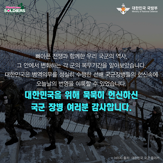 현역병 복무기간 변천사