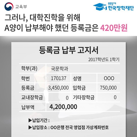 국가장학금으로 등록금 걱정 없이 꿈을 펼쳐봐요~ 
