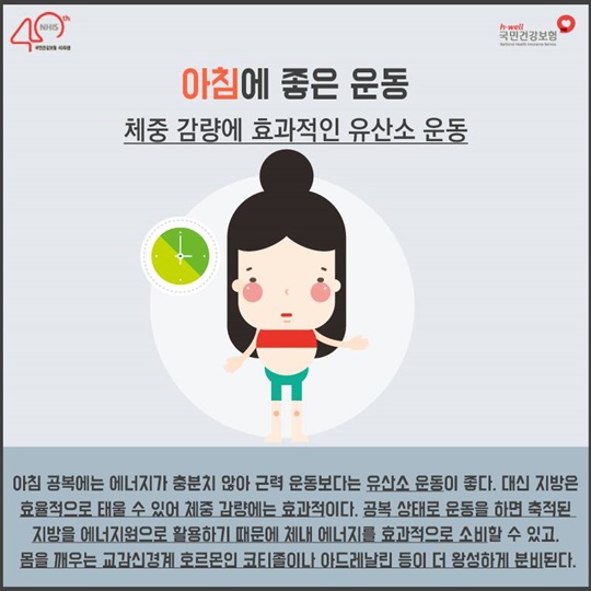 아침에 좋은 운동, 저녁에 좋은 운동 