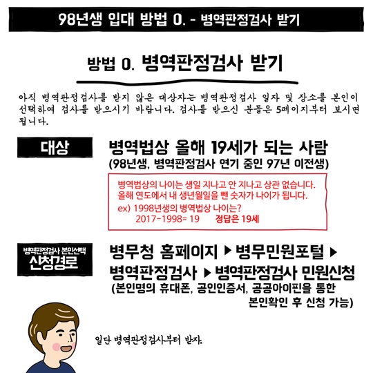 98년생 현역 입대 가이드