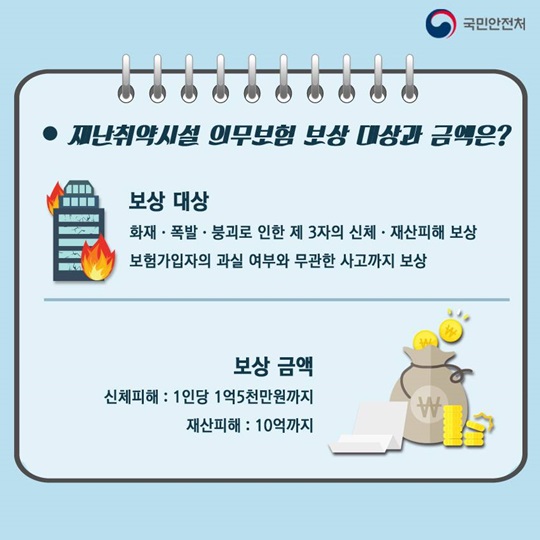 재난취약시설 의무보험 가입하세요! 