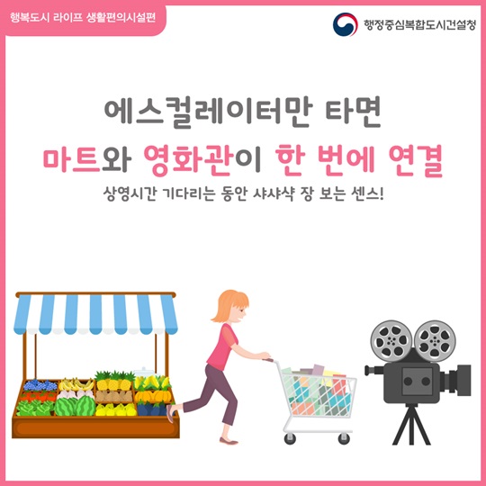행복도시의 생활 편의 시설들을 소개합니다. 