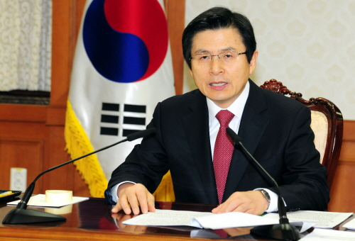 황교안 대통령 권한대행 국무총리. 