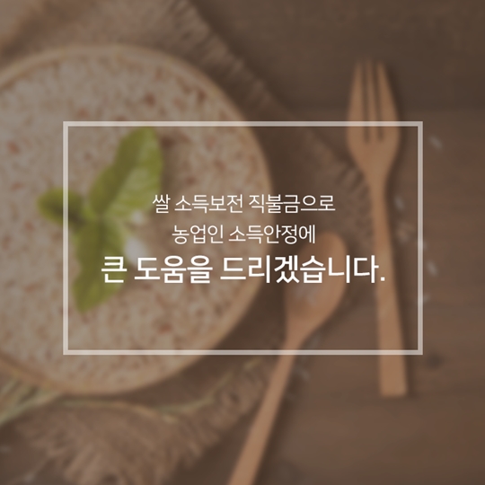 2017년 쌀 소득보전 직불금 신청하세요!