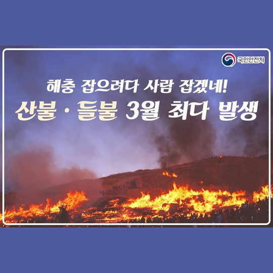 산불·들불 3월 최다 발생! 그 예방법은?