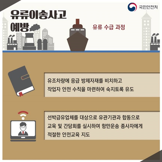 부주의에 의한 해양오염사고, 이제 그만!