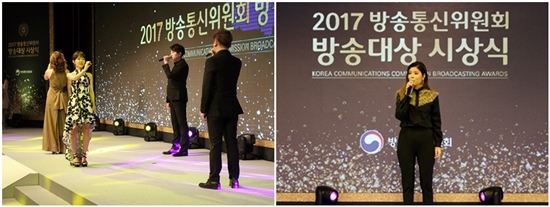시상식 중간과 말미에 진행된 축하공연 _ 너목보 출신 <메이트리> & 가수 <린>