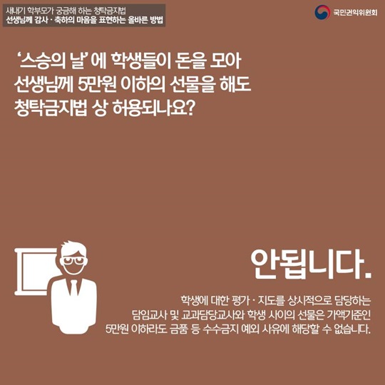 새내기 학부모가 궁금해하는 청탁금지법