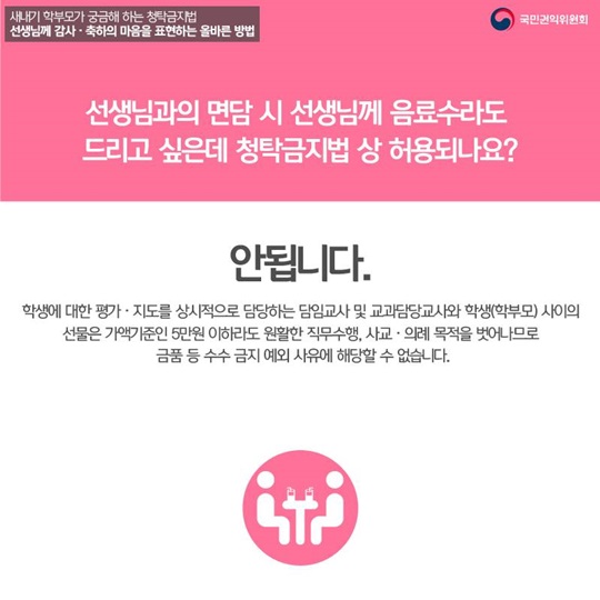 새내기 학부모가 궁금해하는 청탁금지법