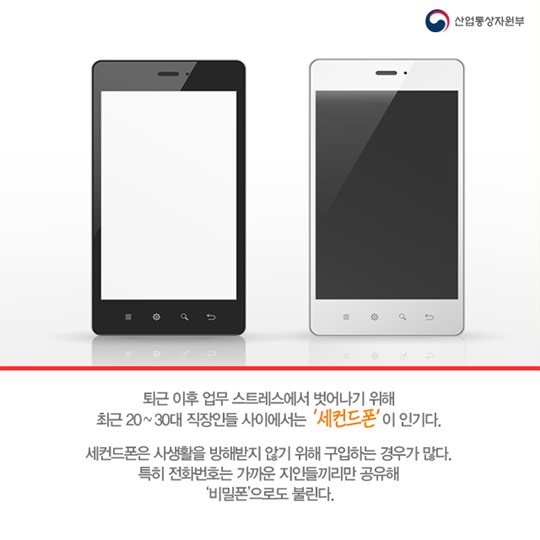 스마트폰으로 공과 사를 구별한다. 세컨드폰