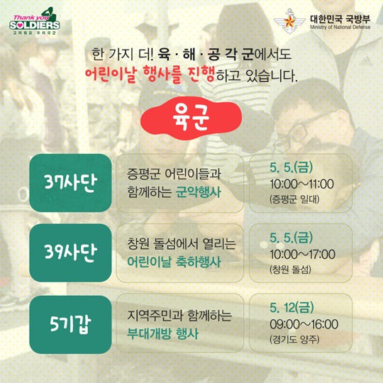 가정의 달 4월, 우리 아이와 함께하는 어린이날 행사