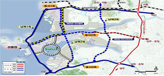 새만금 기반시설 계획도 (제공=국토교통부)