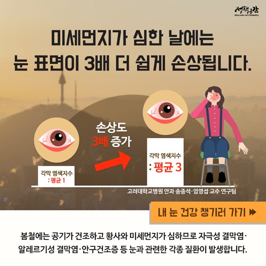 미세먼지·황사 심한 날, 렌즈 착용하다
