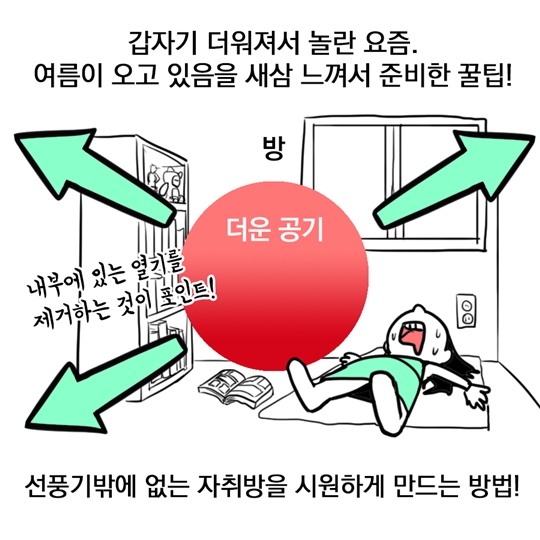 에어컨 없는 자취방에서 여름 나기