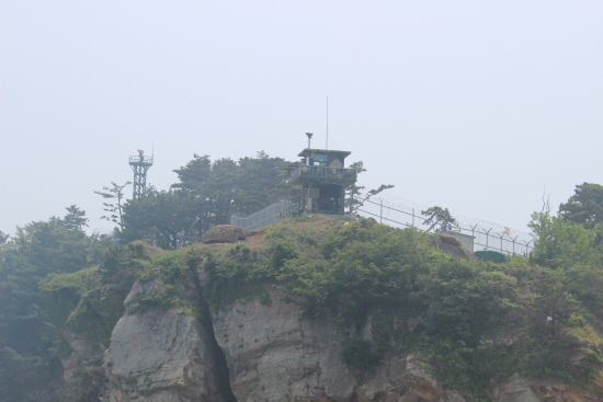 북한의 동태를 감시하기 위한 군 초소.