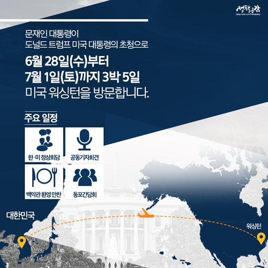문재인·트럼프 대통령, 첫 한미 정상회담 개최