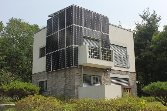 제로에너지 행복주택 홍보관 전경.