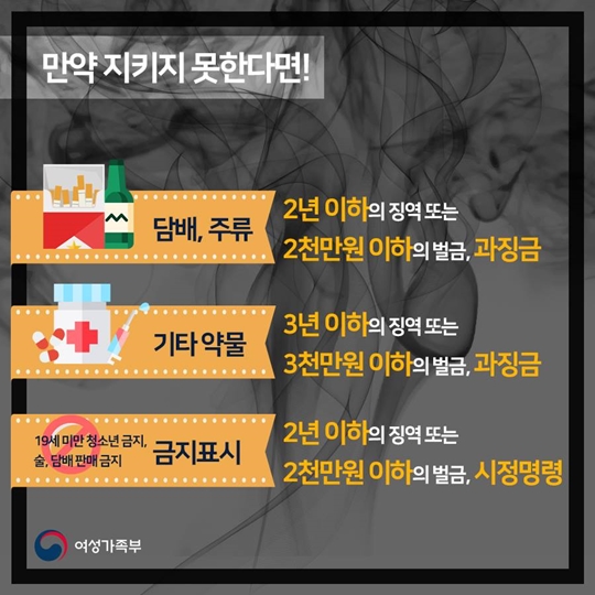 대한민국의 미래인 청소년을 지켜주세요!