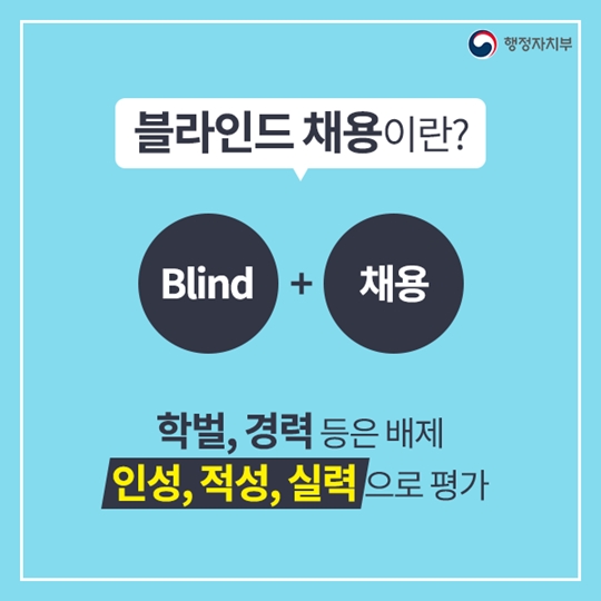 블라인드 채용 우리 같은 선에서 출발해요!