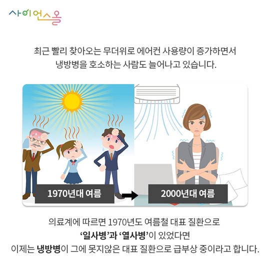 어질어질 냉방병 주의