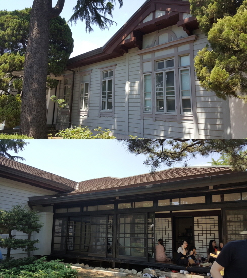 지금은 시민들의 문화공간으로 개방된 구 충북도지사관사. 일식과 양식을 혼합해 지어서 그 당시 가장 아름다운 건물로 불리기도 했다. 