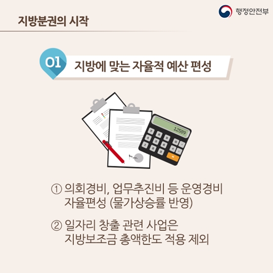 우리지역에 맞는 지방분권의 시작