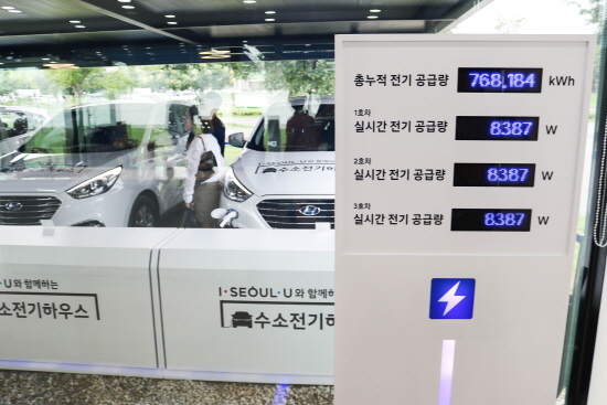 실제 수소전기차로 생산된 전기에너지의 양
