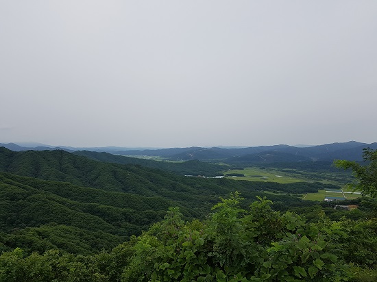 십자탑 전망대에서 바라본 철원