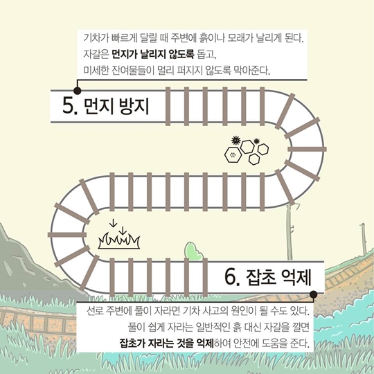 기찻길에는 왜 자갈이 있는 걸까