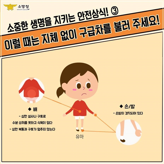 이럴 때는 지체 없이 구급차를 불러 주세요