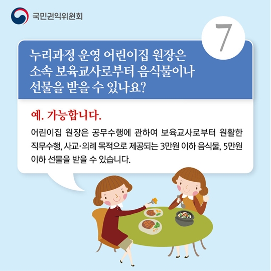 어린이집에서 알아야 할 청탁금지법