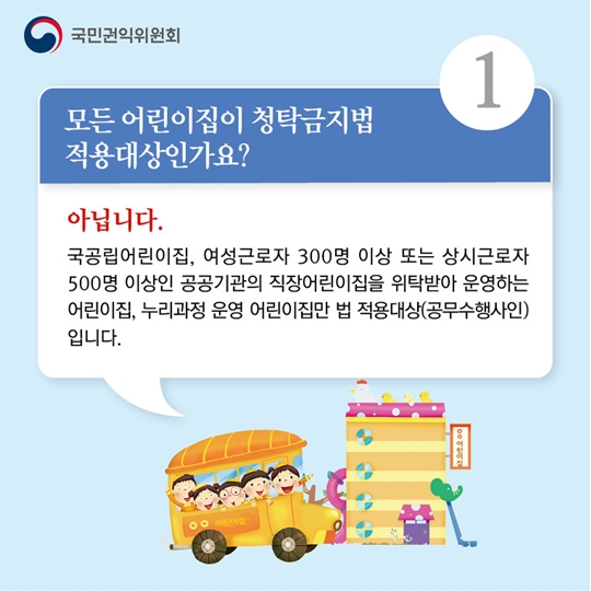 어린이집에서 알아야 할 청탁금지법