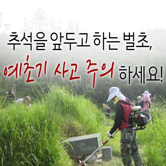 예초기 사고 주의하세요