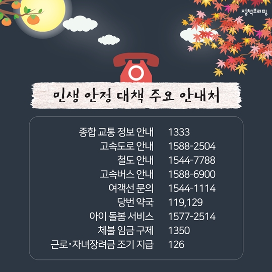 추석연휴 이것 알아두면 알뜰 그레잇