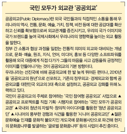 국민 모두가 외교관 '공공외교'