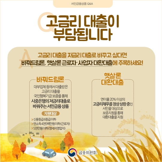 Q&A로 알아보는 서민금융상품