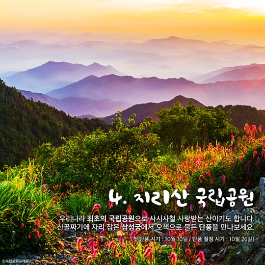 국립공원 어디까지 가봤니