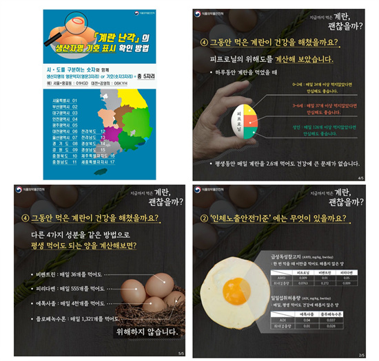 살충제 성분 달걀의 위험성을 분석한 식약처 자료(출처: 식약처 페이스북) 