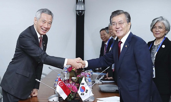 한-싱가포르 정상회담 (사진=청와대)