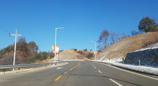 평창 올림픽 경기장 일대 포장도로