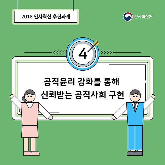 2018 인사혁신 추진과제 - 공직윤리 강화를 통해 신뢰받는 공직사회 구현